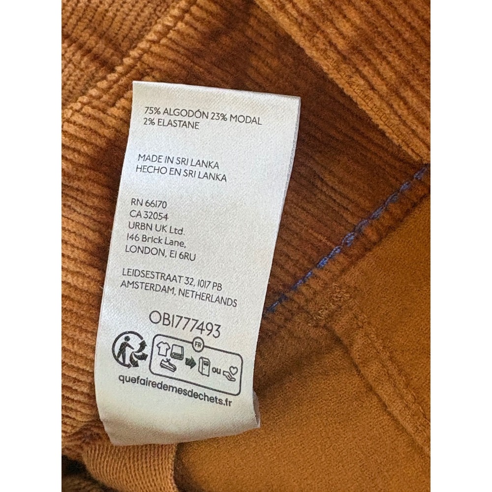Maeve by Anthropologie The Colette Corduroy Wide Leg Pants 31 Rust Orange - Picture 10 of 13